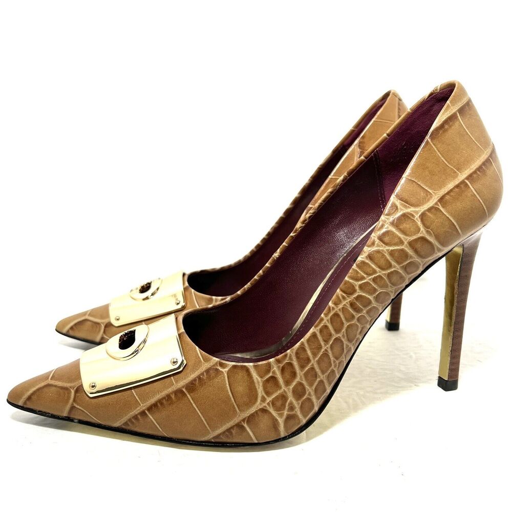 Coach Women’s Alligator Print Pumps Size 8.5 Brown - Picture 3 of 7